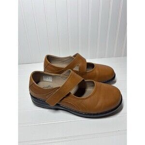 Propet Golda Mary Jane Shoes in Caramel Color Comfort Soft Leather 12 (4E)